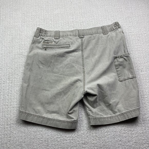 VTG Hook Tackle Shorts Size 38 Grey/off-White High Rise Cargo Fishing Outdoors - Picture 9 of 13